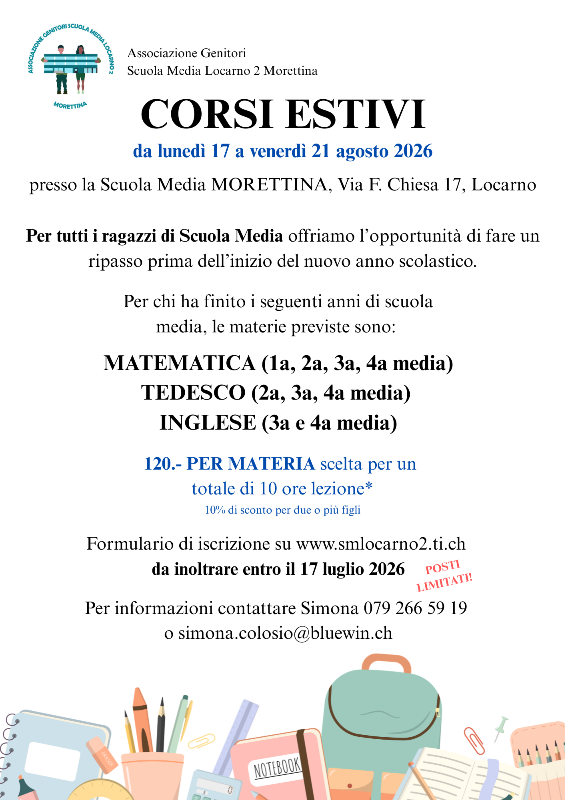 Corsi di ripasso per matematica, tedesco e inglese